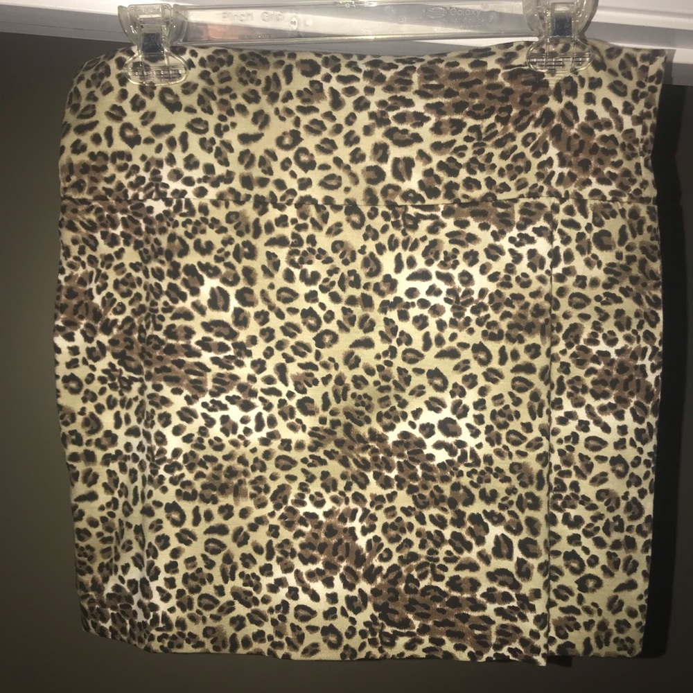 Leopard Mini Skirt, Size Large